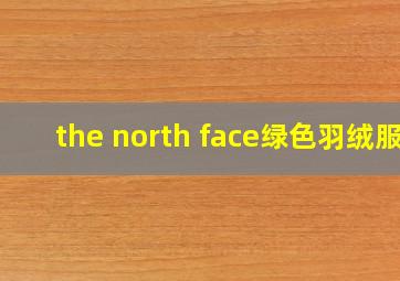 the north face绿色羽绒服